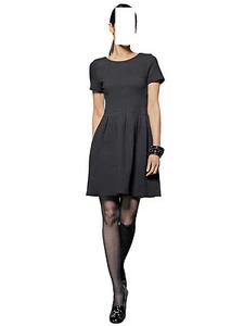 Alba Moda JERSEY KLEID SCHWARZ STRUKTURFORM GR. 44, GR.  46  0617792364 - Bild 1 von 3