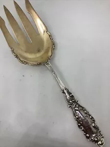 Gorham LUXEMBURG Sterlingsilber SERVIERGABEL - Monogramm - 7-7/8" Goldwäsche - Bild 1 von 8