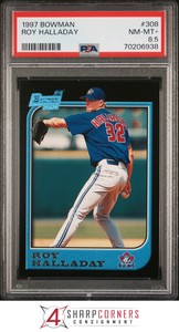 1997 BOWMAN #308 ROY HALLADAY RC BLUE JAYS HOF PSA 8.5 B3731485-938