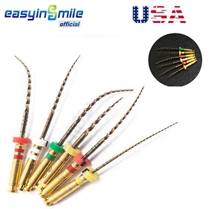 6pcs/pack Easyinsmile Gold Endo Rotary File G-pro NITI Endodontic Engine 25MM - Picture 1 of 12