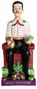 Seated Jesus Malverde 10" Statue Angel Of The Poor Sinaloa Religious Figurine - Picture 1 of 1