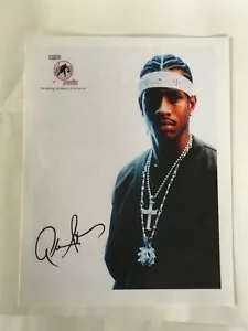 SELTENES ALLEN IVERSON Philadelphia 76ers 8 x 10 Foto mit notariell beglaubigtem COA signiert von AI - Bild 1 von 6