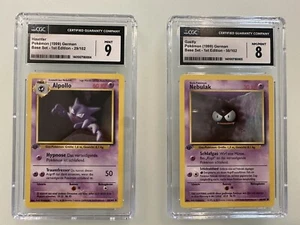 German Pokemon 1st Edition Base Set Gastly/Haunter(Alpollo) Cgc 8,Cgc 9 - Picture 1 of 1