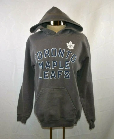 Women NHL 47 Gray Toronto Maple Leafs Hooded Pullover Sweater Sz Small Cover