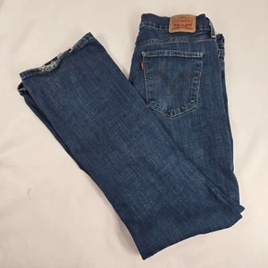 Levi's Classic Bootcut Jeans Dark Wash Denim Comfort Stretch Women's Size 14 - Picture 1 of 9