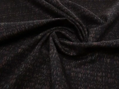 Stoff Punta di Roma Romanit Jersey Abstrakt Design schwarz bordeaux Kleiderstoff - Bild 1 von 4