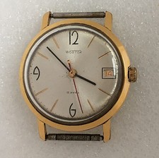 Vostok USSR 18 Jewels gilded Rare Silver Mother-of-pearl Dial Wrist Watch