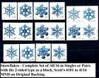 SNOWFLAKES Complete Set of 16 MNH Scott's 4101 to 4106