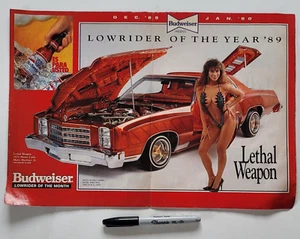 1990 JAN Lowrider Centerfold "Lethal Weapon" 73 Chevy Monte Carlo Vintage Print - Picture 1 of 11