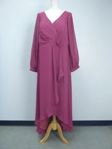 JJ's House V-Neck A-Line Asymetrical Chiffon Bridesmaid Dress Sz 20W/22W 254672 - Picture 1 of 6