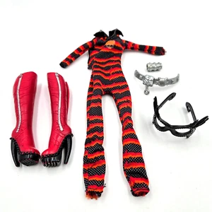 Monster High Toralei Stripe Power Ghouls Accessories Jumpsuit Mask Boots Belt Br - Picture 1 of 14
