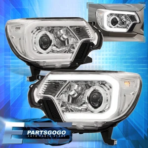 For 12-15 Toyota Tacoma LED DRL Bar Chrome Projector Headlights Lamps Left+Right - Picture 1 of 6