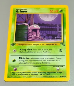 Grimer # 48/62 1.Edition Common aus Fossil 2000 Pokemon EN Near Mint Vintage - Bild 1 von 3