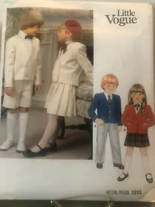 Vogue Pattern 1313 CHILDRENS JACKET SKIRT PANTS SHORTS Sz 3 Pleats Pockets VTG - Picture 1 of 3