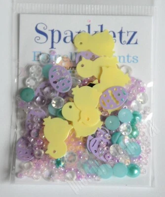 Happy Easter ~ Sparkletz / w Easter Egg & Chick Confetti / Shaker Cards & Crafts - Image 1 of 4