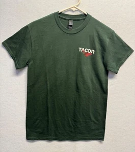 Tacor Logo Gildan DryBlend Dark Green Short Sleeve T-Shirt S - Picture 1 of 8