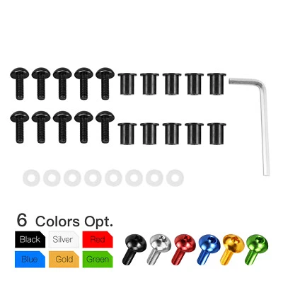 NiceCNC Aluminio M5 Sujetador de Parabrisas Tornillos Kit para Kawasaki Ninja ZX10R ZX6R Foto 1 de 4