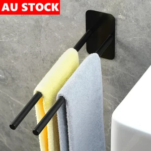 Towel Rail Racks Toilet Roll Holder Robe Hooks Bathroom Accessories Wall Mounted - Picture 1 of 9