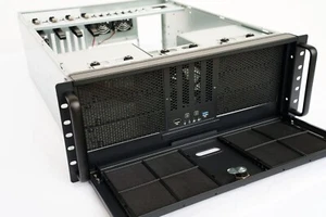TGC-4550MG-2 Rackmount GPU Enhanced Server Case 4U 570mm Depth ATX PSU Window - Picture 1 of 19
