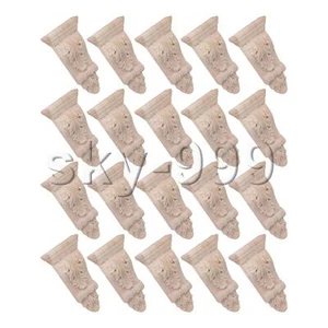 Antique Unfinished Wooden Carving Corbels F46 3.15" x 0.98" x 6.3" Pack of 20 - Imagen 1 de 6