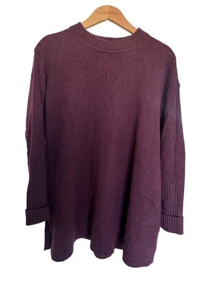 Suéter para mujer Isaac Mizrahi XL granate cachemir de gran tamaño Foto 1 de 4