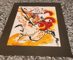 Pintura acuarela original única, 17"x14", firmada - Imagen 1 de 5