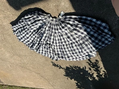 Falda circular vintage a cuadros negros y blancos 50 talla rockabilly S/M Foto 1 de 4