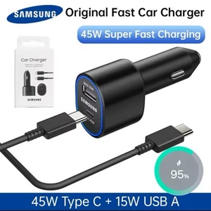 ORIGINAL TYPE-C PD CAR CHARGER WITH TYPE -C FAST CHARGER CABLE 45 W - Picture 1 of 8