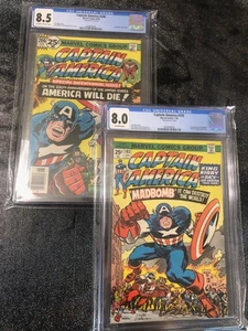 1976 Captain America 193 CGC 8.0 & 200 CGC 8.5 BOTH MARK JEWELERS VARIANTS KIRBY - Picture 1 of 6