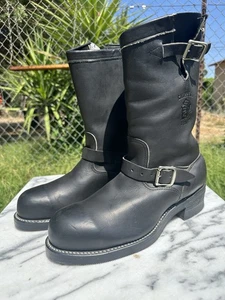 Stivali Chippewa Engineer Moto Punta Acciaio 11 D #27863 Made in USA - Foto 1 di 14