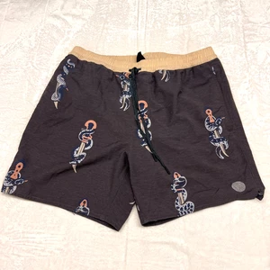 Pantalones Cortos Roark Board Para Hombre Medianos Serpiente Daga Playa Surf Verano - Imagen 1 de 10