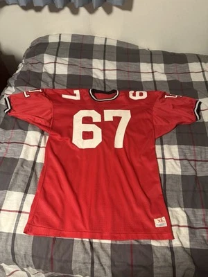 Louisiana-Lafayette Ragin Cajuns??? #67 Football Jersey XL Red Vintage (Read!) - Image 1 of 4