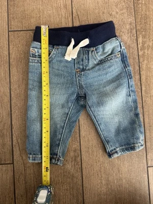 Baby Gap Blue Jeans Elastic Waist 0-3 Month Slim Fit - Image 1 of 4