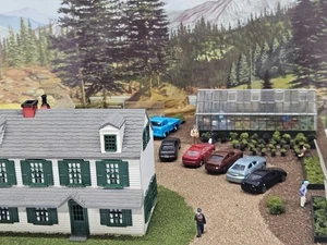 NEW BUILT HO TRAIN FARM GREEN HOUSE SCENE WIKING WALTHERS FALLER NICE DETAIL - Picture 1 of 9