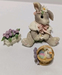 Enesco My Blushing Bunnies Loves Me Loves Me Not Priscilla Hillman 1995 W/BONUS - Picture 1 of 16