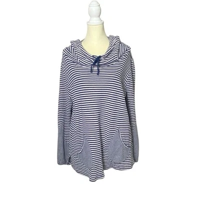 Fresh Produce Nautical Stripe Pullover Lightweight Sweatshirt Tunic Women's M - Image 1 of 4