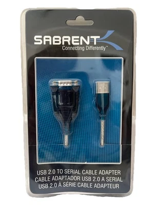 SABRENT USB 2.0 To Serial 9-Pin DB-9 RS-232 Adapter Cable 6ft CB-FT1M NEW - Image 1 of 2