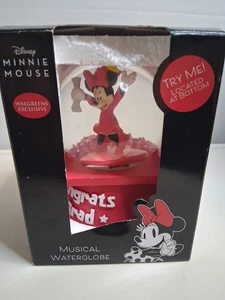Caja Disney Minnie Mouse Rojo Musical Globo de Agua "Felicidades Grado" ¡¡¡Bonito!!!! - Imagen 1 de 3