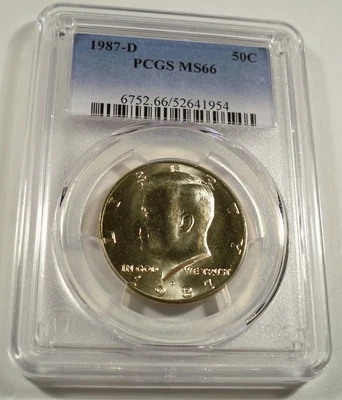 1987-D PCGS MS66 KENNEDY HALF DOLLAR 50c MS 66 - Image 1 of 4