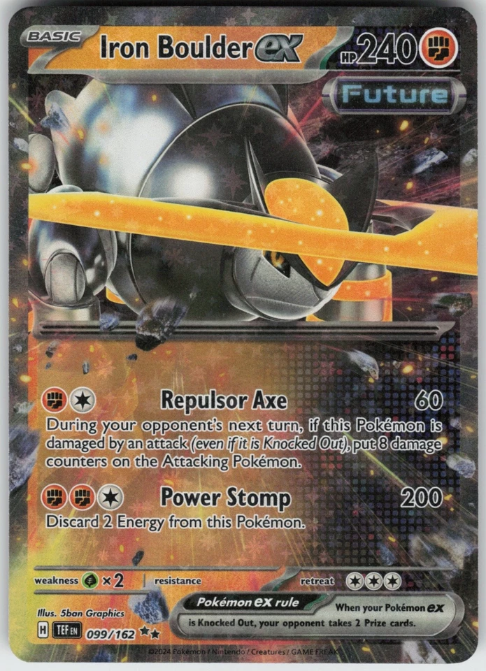 UR-01 Holo Iron Boulder ex 099/162 Double Rare SV05: Temporal Forces - Image 1 of 1