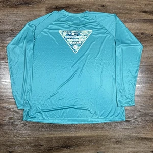 NWT Columbia PFG Tidal Tee II Omni-Shade Teal Blue Long Sleeve Shirt Womens XXL - Picture 1 of 4