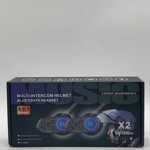 EuroFone Casco Moto Bluetooth Intercomunicador Auriculares - Imagen 1 de 8