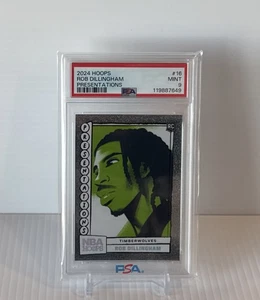 2024-25 Panini NBA Hoops Presentations SSP #16 Rob Dillingham RC PSA 9 Mint - Picture 1 of 2