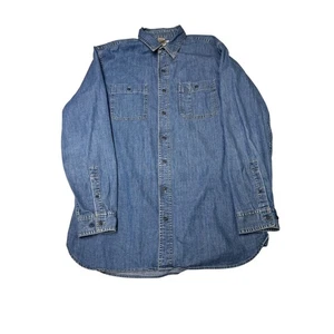 L.L. Bean Herren Jeanshemd Medium Tall Button Down Langarm Arbeit Freizeit - Bild 1 von 8