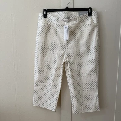 NWT CHICO'S So Slimming Brigitte Ikat Dot Capri 2.5 (US 14) Beach City Preppy - Image 1 of 4