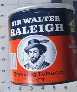 Vintage Sir Walter Raleigh Smoking Tobacco Tin Container Louisville Kentucky  - Picture 1 of 7