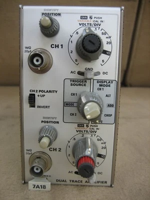 Tektronix 7A18 + option1 dual trace amplifier Einschub plug-in defekt #2 - Bild 1 von 4