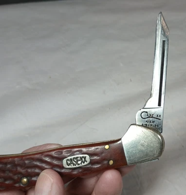 Navaja de bolsillo plegable Case XX 61549L SS roja con cierre trasero de colección para piezas/restauración Foto 1 de 4