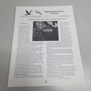 AUGUST DERLETH SOCIETY NEWSLETTER Autumn Winter 1996 Vol 17 3-4 Lovecraft ADS - Picture 1 of 5