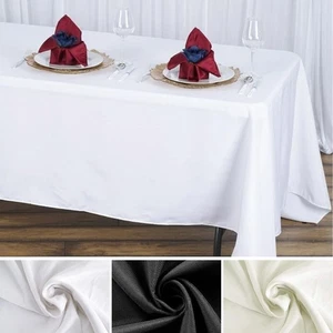 6 pcs 72x120" PREMIUM RECTANGLE Polyester TABLECLOTHS Catering Quality Linens - Picture 1 of 19
